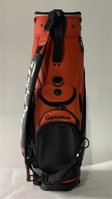 TaylorMade M Series Tour Staff Bag Red Blk 6-Way Divide Strap Golf Bag 9" x 9" | SidelineSwap
