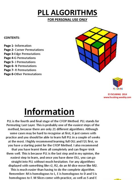 Image result for PLL Algorithms Easy