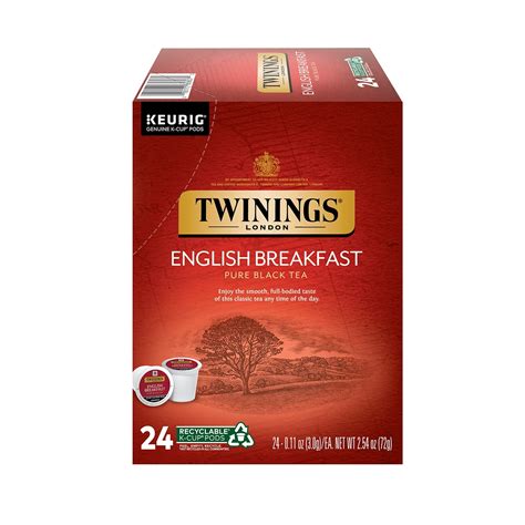 Twinings English Breakfast K-Cup® Pods for Keurig, Pure Black Tea, 24 ...