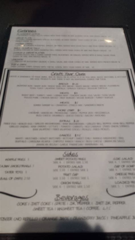 Menu at The Pickle Barrel, Monroe
