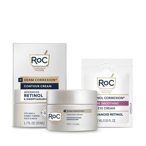 RoC Derm Correxion Neck Cream with Hyaluronic Acid and Advanced Retinol to visibly Tighten ...