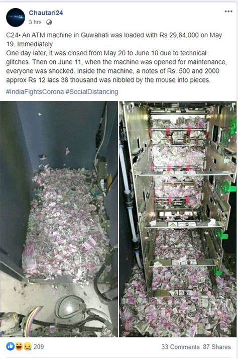 2018 Photos Of Rats Destroying Notes In An ATM Revived | BOOM