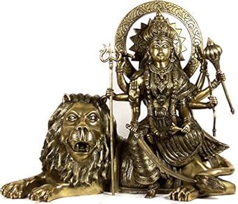 Exotic India Sheran-wali MATA (Mother Goddess Durga) - Brass Sculpture ...