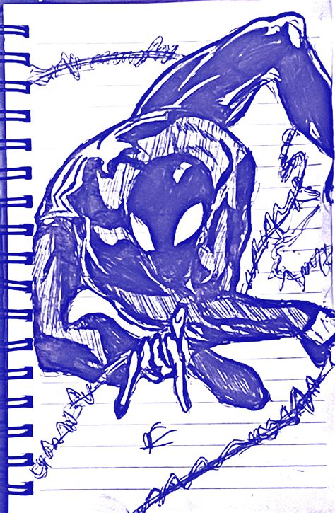 Black Suit Spidey notebook sketch : r/comicbookart