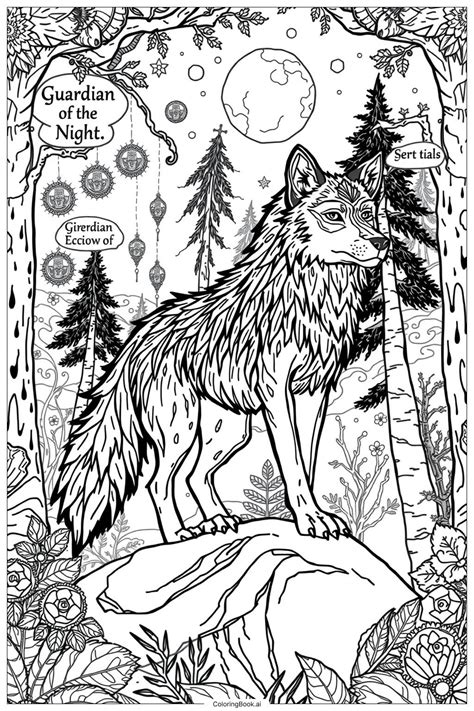 Wolves Coloring Pages