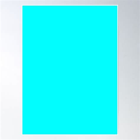 Bright Fluorescent Neon Blue Absolute Solid Aqua Cyan Water Color Light ...