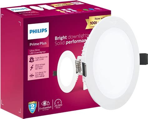 PHILIPS 12 Watt White LED Ceiling COB Round Spot Light with Adjustable ...