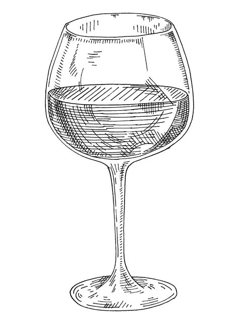 Antique Wine Glass Vector