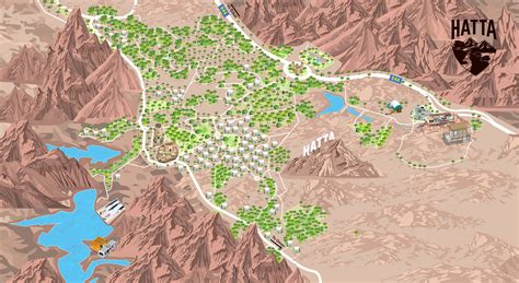 Map Of Hatta Dubai United Arab Emirates