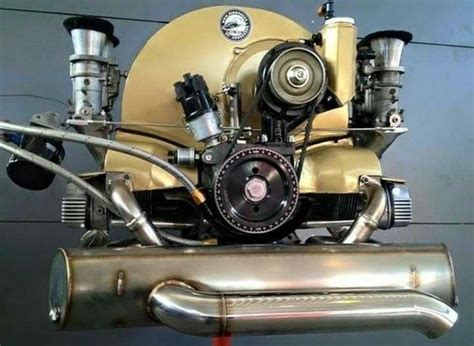 VW Engine on Metal Object
