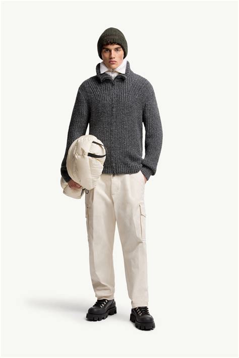 Dark Grey Alpaca & Wool Zip-Up Cardigan - Sweaters & Cardigans for Men ...