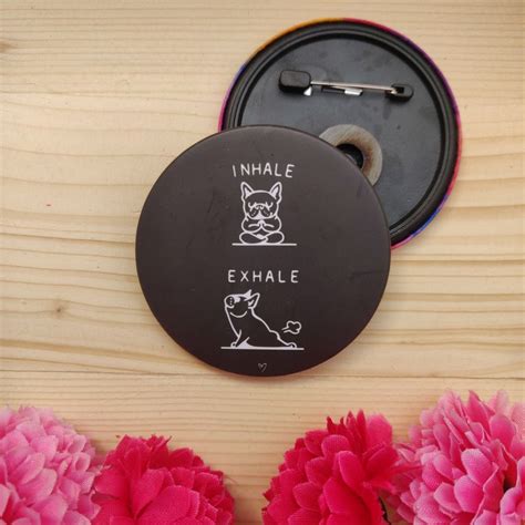 Inhale Exhale Panda Badge Magnet – QuirkyFY