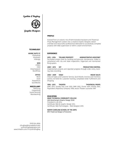 Graphic Design Resume on Behance