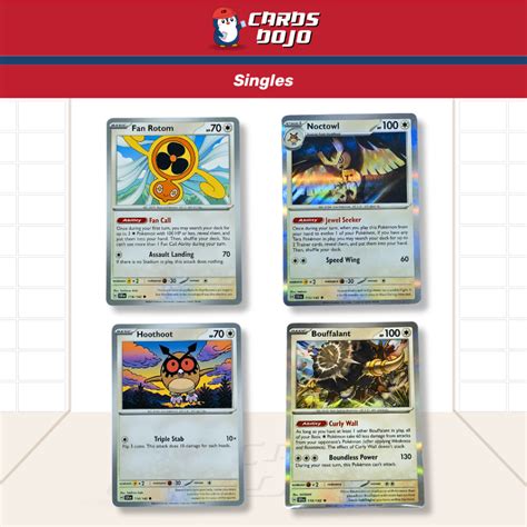 [READY STOCK] Colorless Pokemon Playable Singles TCG English Version - Noctowl Hoothoot Fan ...