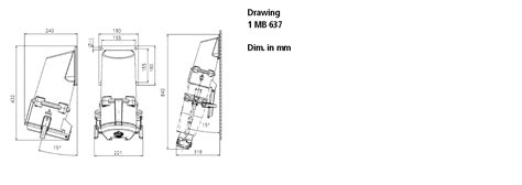 Panel mounted receptacle 75073