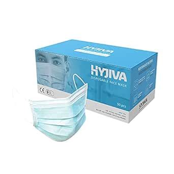 Hyjiva Polypropylene Disposable Face Mask - 3-Ply, Ear Loop, Nose Strip ...