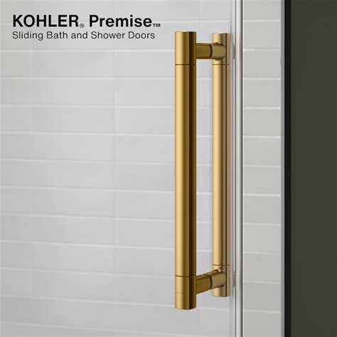 KOHLER Premise Vibrant Brushed Moderne Brass 56-in to 60-in W x 76.13 ...