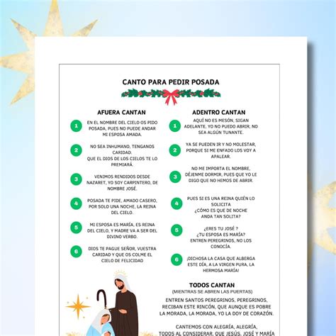 Canto Para Pedir Posada - Letra Para Posada Archivo Digital PDF Listo ...