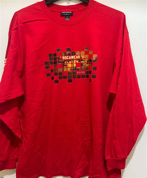 ROCAWEAR 90's Long Sleeves T-shirt Red Color Shirt - NEW Missing Hang ...