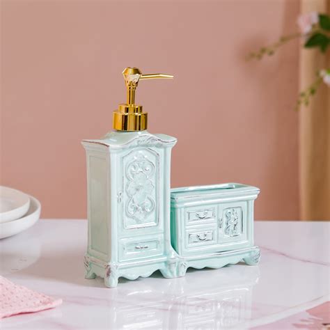 Vintage Ceramic Soap Dispenser Pastel Green Online - Premium Dispenser ...