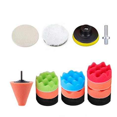 SLB® 15x Polishing Sponge Pad Drill Adapter Kit for Car Auto Polisher ...