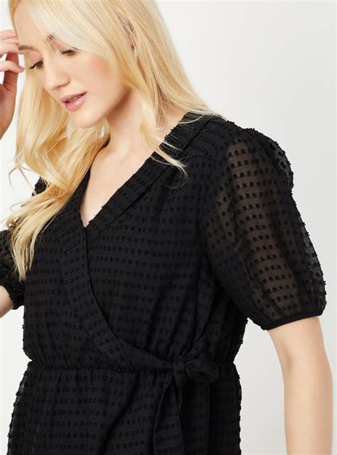 Buy Women Dobby Woven Wrap Top Online at just Rs. 799.0 - 1000013317997 ...