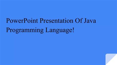 Image result for Ppt On Java Programming Language