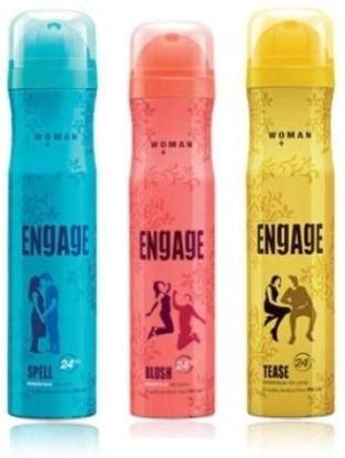 Engage Tease+Blush+Spell Deodorant Spray - For Women - Price in India ...