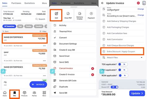 How to add extra discount to the existing invoice on Android? - Android ...