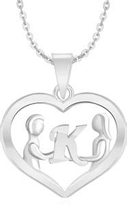 Kanak Jewels Couple pendant letter K unique design for women girls love ...