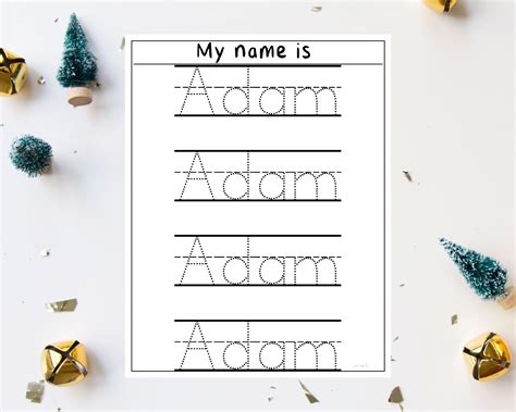 Custom Name Tracing Worksheet, Handwriting Practice (digital File) - Etsy