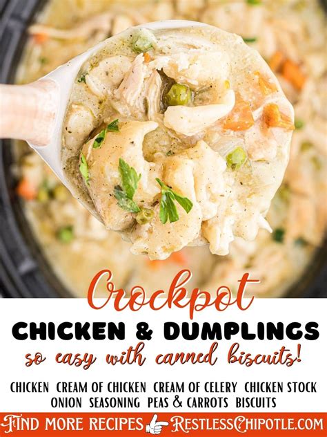 Easy Crockpot Chicken And Dumplings With Canned Biscuits at Vaughn ...