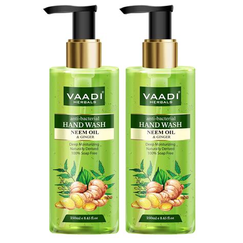 Vaadi Herbals Anti Bacterial Neem Oil and Ginger Hand Wash - 250 ml ...