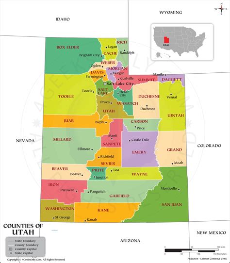 Utah County Map - Map Of Utah Counties map utah county