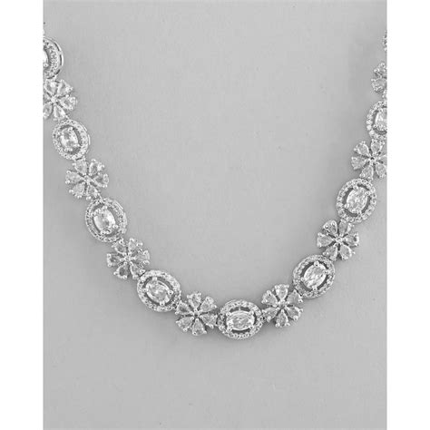 Buy VOJ Silver-Plated Ad-Studded Jewellery Set Online