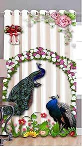 Buy pihu world Single Door Rod Pocket Poly Cotton Curtains Assorted ...