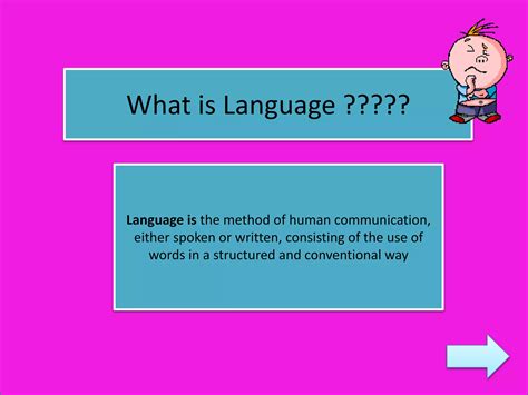 Language of Presentation | PPT