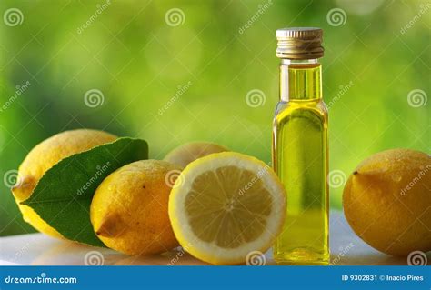 Lemons and olive oil. stock image. Image of dinner, health - 9302831