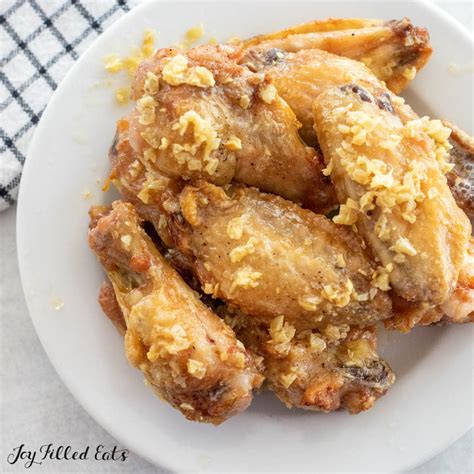 Garlic Butter Chicken Wings - Crispy & Flavorful! - Joy Filled Eats