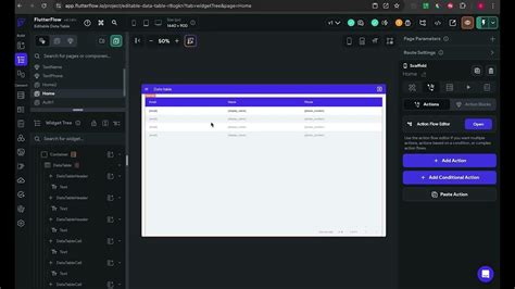 Flutterflow DataTable 的图像结果