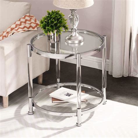 Glass Round Side Table