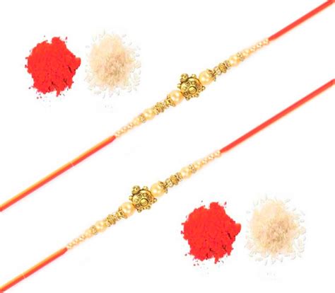 Buy Tryfeet Designer Scented Rakhi With Roli And Chawal For Tilak (2 ...
