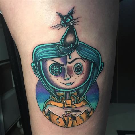 Creepy Coraline Tattoo Designs - Watercolor Tattoo Design