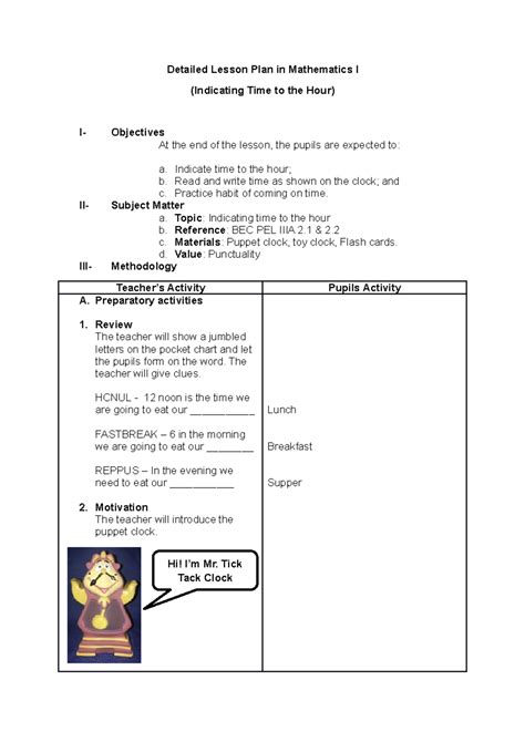 Detailed Lesson Plan in Mathematics I In - Detailed Lesson Plan in ...