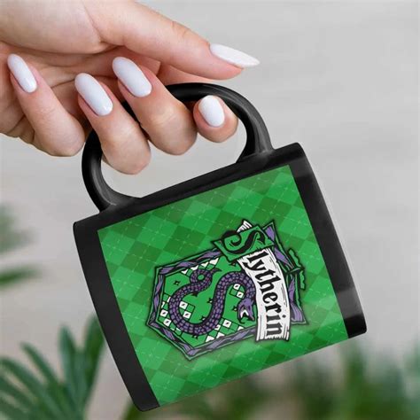 Buy Harry Potter Crest Slytherin Ceramic 3D Black Coffee Mug - 325 Ml ...