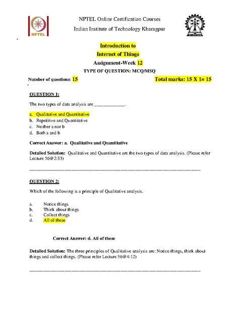 IOT Assignment-12 Solution - Indian Institute of Technology Kharagpur ...
