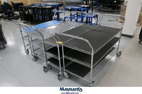 Lot of (4) Steel Wire Carts (2) 48" x 18", (2) 60" x 24" [Loc: 1100 ...