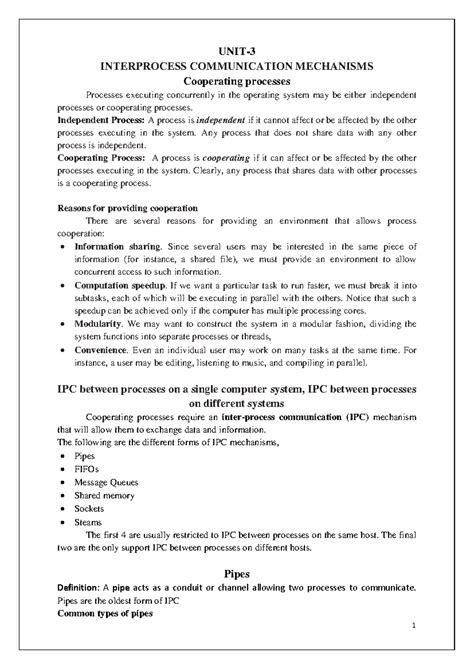 Operating System (OS) Interprocess Communication (IPC) Mechanisms ...