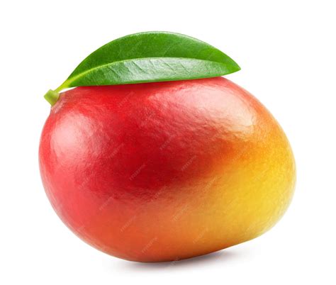 Mango isolated. ripe red mango on a white background. fresh fruits ...