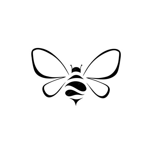 Owad Logo rysunek, czarno-białe logo, logo pszczół, logo osy, logo ...